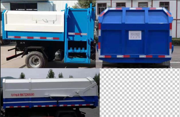 国六跃进小型挂桶式垃圾车